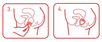 Menstrual Cup Fitting Guide steps 3 - 4
