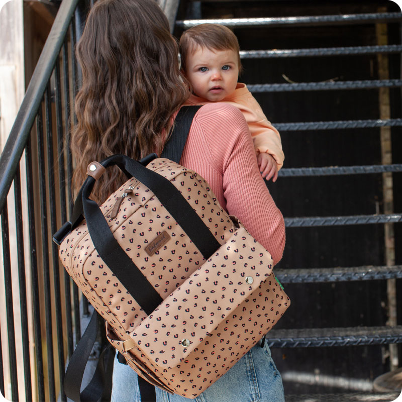 Babymel Georgi Convertible Changing Bag - Caramel Leopard