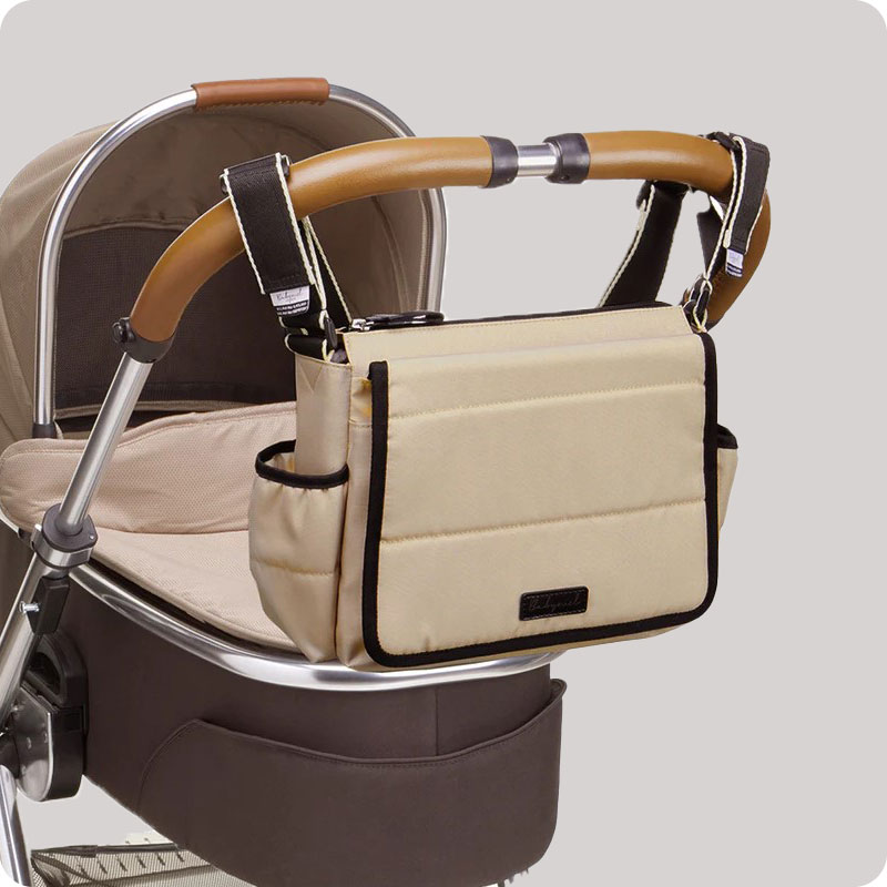 Babymel Eco Quilt Pushchair Organiser - Fawn