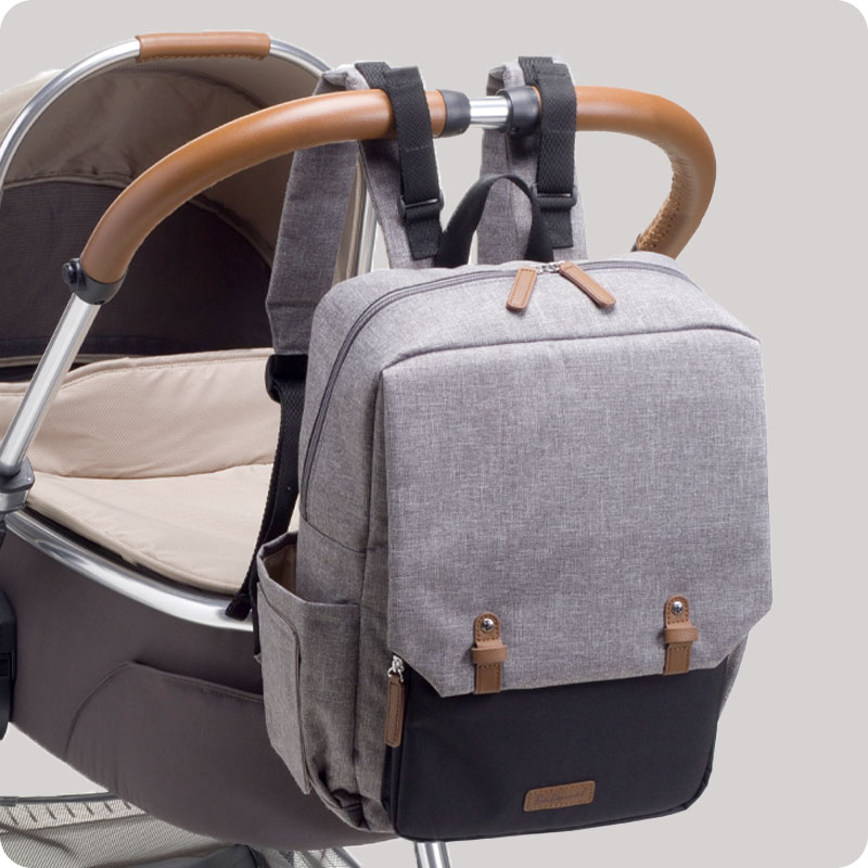 Babymel George Backpack Changing Bag - Grey/Black