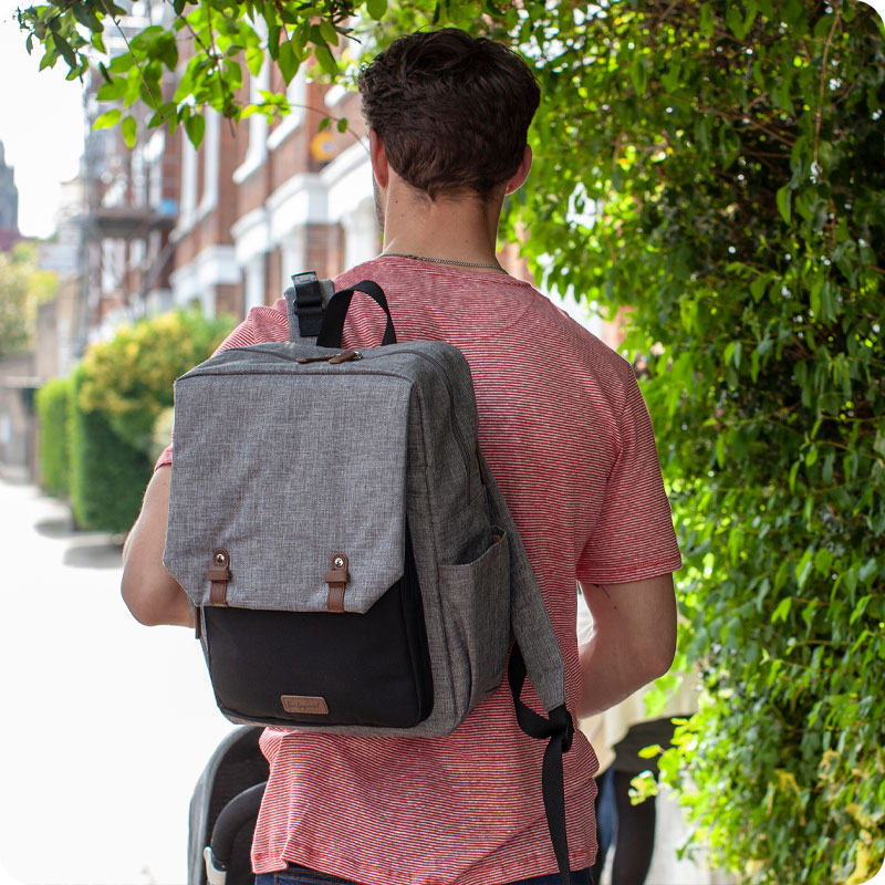 Babymel George Backpack Changing Bag - Grey/Black