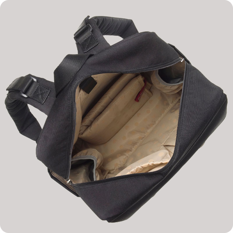 Babymel George Backpack Changing Bag - Black/Tweed