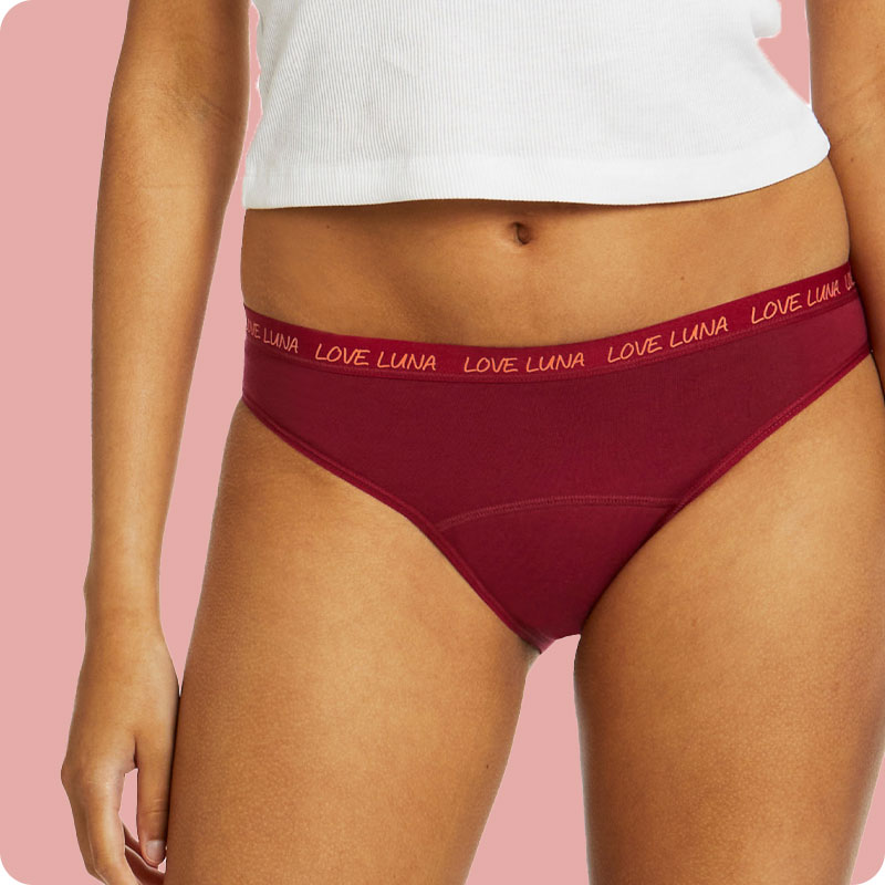 Love Luna Teen Bikini Style Period Pants - Dark Cherry