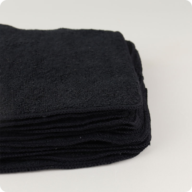 Muslinz Bamboo Reusable Wipes - Black 12 Pack