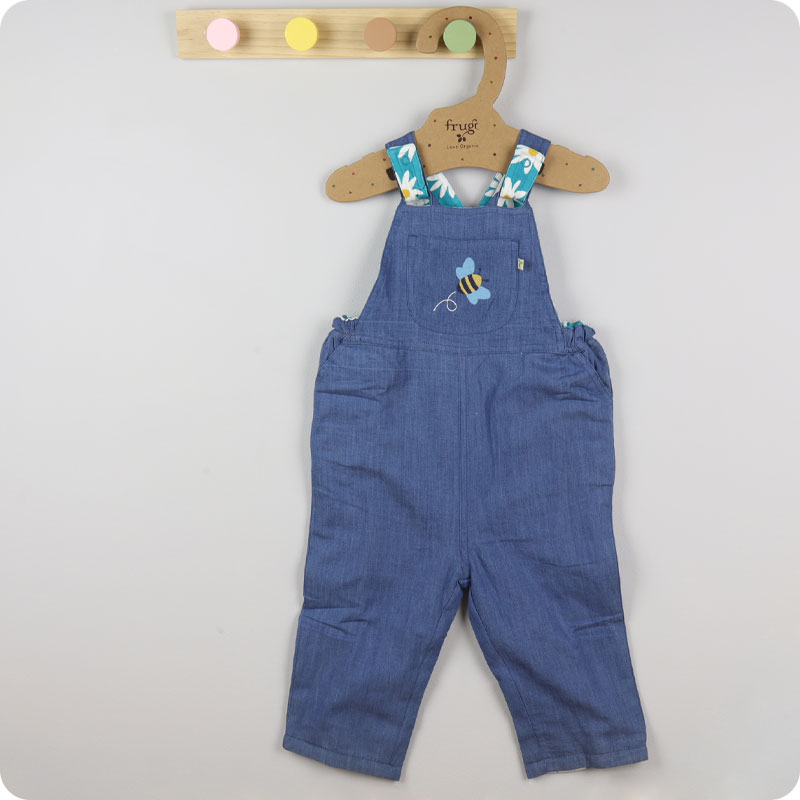 Frugi Sonny Reversible Dungarees - Camper Daisy