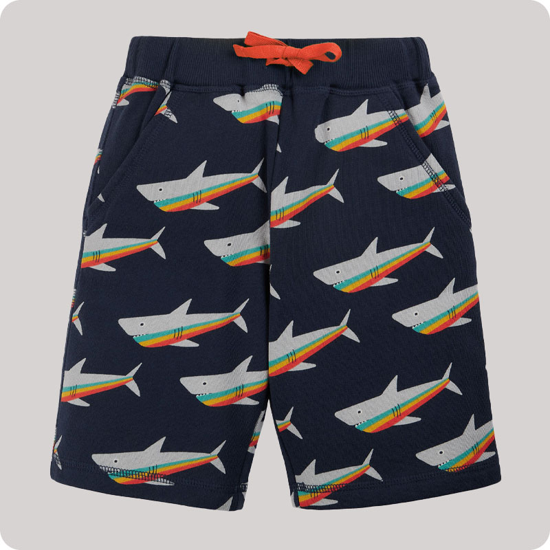 Frugi Samson Shorts - Rainbow Sharks