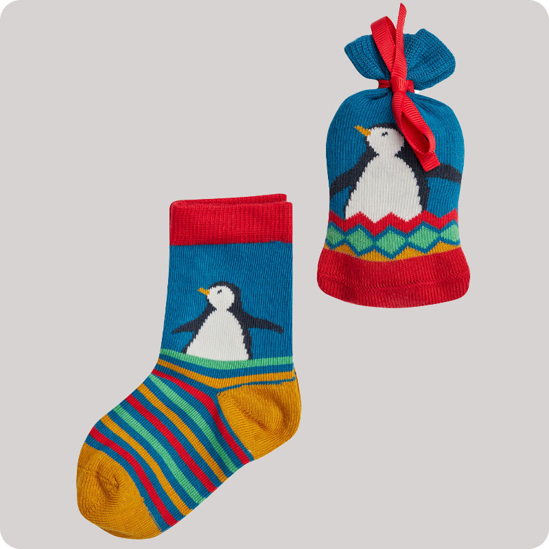 Frugi Socks in a Bag - Penguin