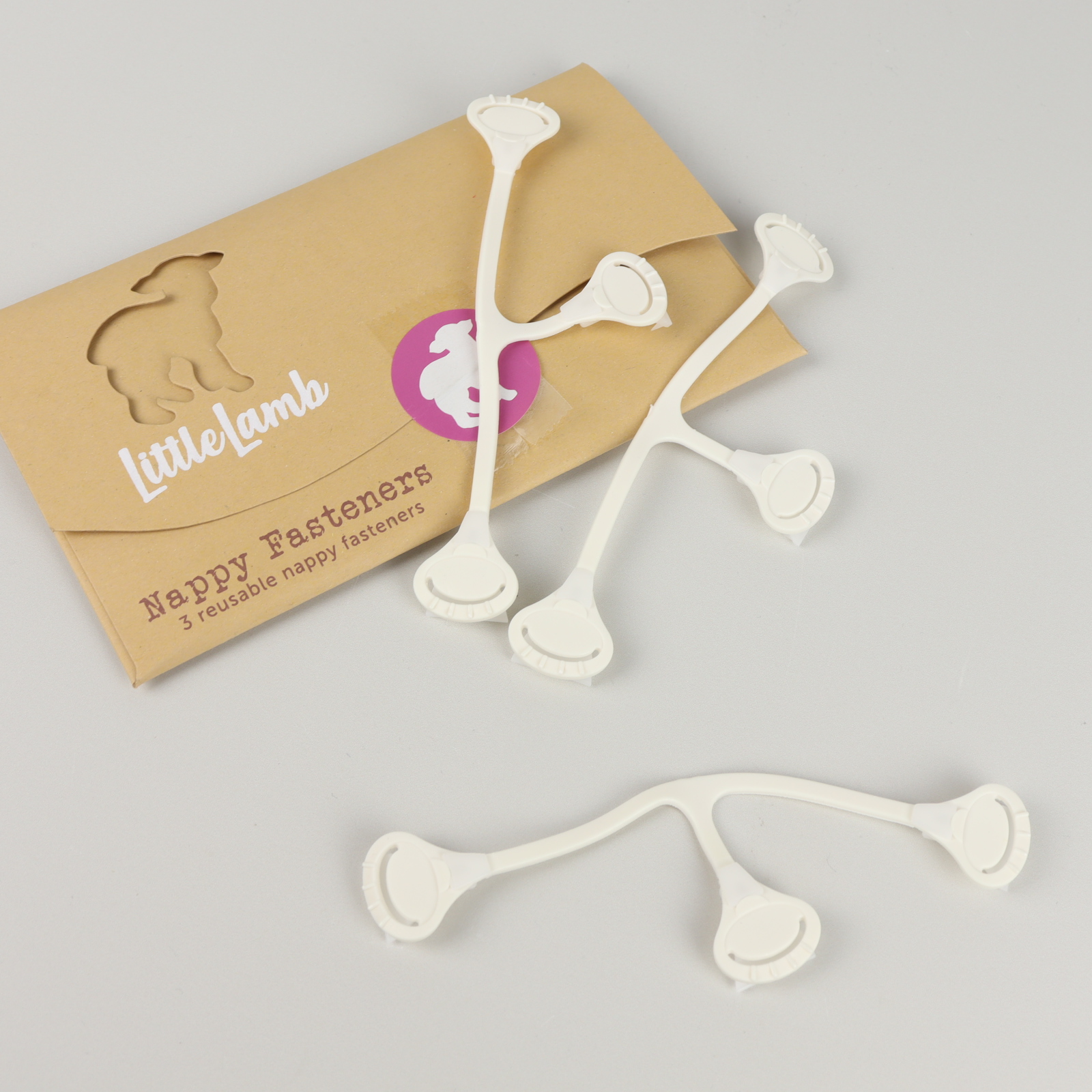 Little Lamb Nappy Fasteners 3 Pack