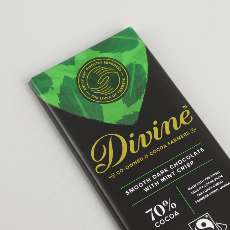 Divine Fairtrade Dark Chocolate Mint Crisp 90g