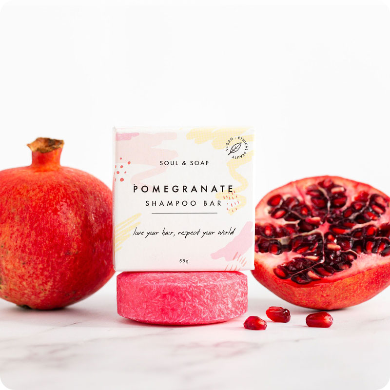 Soul & Soap Shampoo Bar - Pomegranate