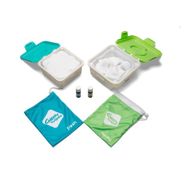 Reusable Wet Wipes Kit - WHITE Cotton Reusable Baby Wipes