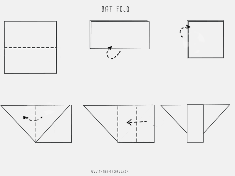 Terry Nappies- Bat Fold